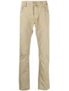 Jacob Cohen Straight-leg Mid Rise Trousers In Beige