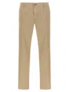 Jacob Cohen Tailored Trousers With Pockets And Loops In Beige