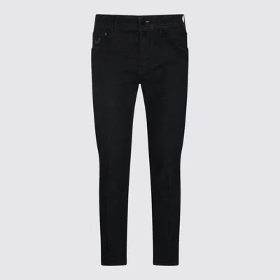 Jacob Cohen Straight Leg Trousers With Belt Loops And Pockets In Black