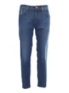 Jacob Cohen Contrast-stitching Jeans In Blue