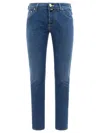 Jacob Cohen Contrast-stitching Jeans In Blue