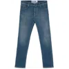 Jacob Cohen Slim Faded Effect Jeans With Belt Loops In Blue
