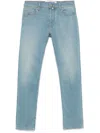 Jacob Cohen Button Fly Denim Trousers In Blue