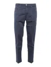 Jacob Cohen Cropped Slim Fit 5 Pocket Pants In Blue