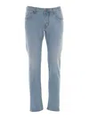 Jacob Cohen Straight Fit Trousers Belt Loops In Blue