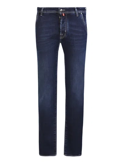 Jacob Cohen Indigo Blue Cotton Blend Denim Jeans