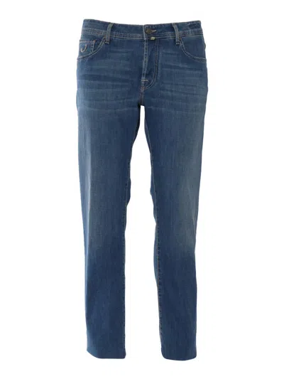 Jacob Cohen 5 Pockets Denim Pants In Blue
