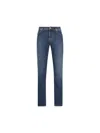 Jacob Cohen Belt Loop Denim Trousers In Blue