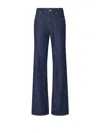 Jacob Cohen Wide Leg Jeans In Dark Blue Denim