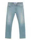 Jacob Cohen Button Fly Denim Trousers In Azul