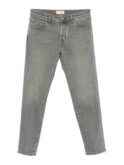 JACOB COHEN SLIM CROPPED DENIM JEANS