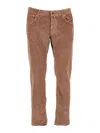 Jacob Cohen Nick Corduroy Five-pocket Trousers In Brown