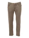 Jacob Cohen 5 Pockets Slim Fit Pants In Brown