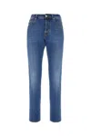 Jacob Cohen Stitched Denim Trousers Featuring Belt Loops In Blue