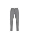 Jacob Cohen Five-pocket Logo Patch Trousers In Gray
