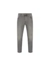 Jacob Cohen Men Slim Cropped Denim Jeans In Gray