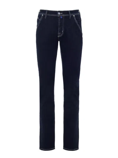 Jacob Cohen Jeans Leonard In Denim Stretch Blue Dark Slim Fit