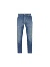Jacob Cohen Denim Trousers With Belt Loops And Contrast Stitching In Multicolor