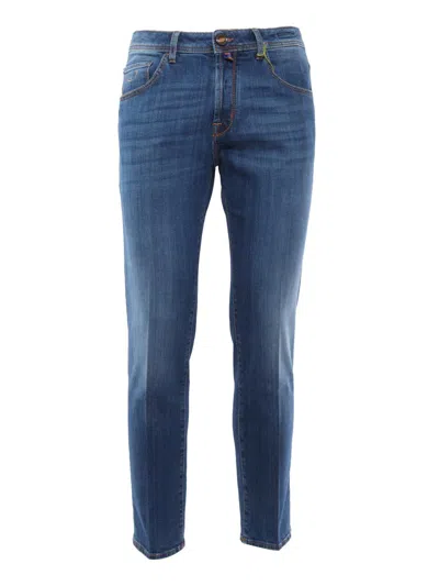 Jacob Cohen 5 Pockets Denim Pants In Blue