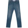 Jacob Cohen Slim Faded Effect Jeans With Belt Loops In Multicolor