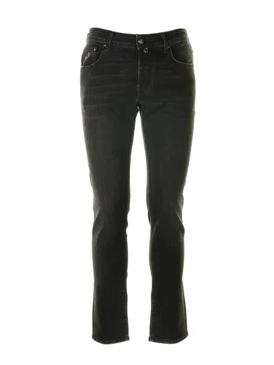 Jacob Cohen Jeans Nick In Denim Nero In Dark Wash
