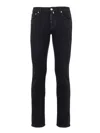 Jacob Cohen Jeans Nick Limited Edition Slim Fit In Black Denim  In Burgundy