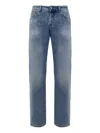 Jacob Cohen Jeans Nick Super Slim Fit In Denim Clear Stretch  In Blue