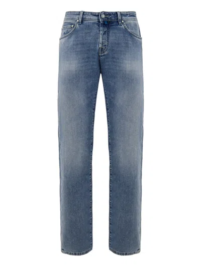Jacob Cohen Jeans Nick Super Slim Fit In Denim Clear Stretch  In Blue