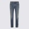 Jacob Cohen Logo Patch Slim Fit Jeans In Sand Washed Blue