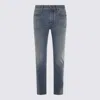 Jacob Cohen Logo Patch Slim Fit Jeans In Sand Washed Blue