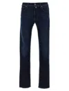 Jacob Cohen Five-pocket Denim Trousers Featuring Belt Loops In Blue