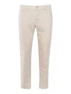 Jacob Cohen Straight Leg Twill Trousers With Multiple Pockets In White