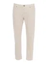 Jacob Cohen Straight Leg Twill Trousers With Multiple Pockets In White