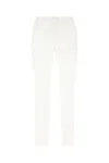 Jacob Cohen Denim Trousers With Back Pockets And Belt Loops In White