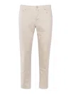 Jacob Cohen Straight Leg Twill Trousers With Multiple Pockets In White