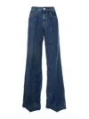 Jacob Cohen Wide Leg Jeans In Dark Denim In Blue