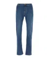 Jacob Cohen Trousers With Belt Loops And Contrast Stitching In Blue
