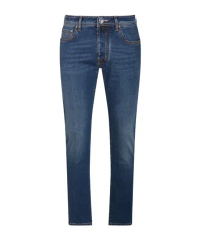 Jacob Cohen Jeans With Belt Loops In Blue