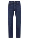 Jacob Cohen Five-pocket Jeans With Belt Loops And Contrast Stitching In Blue