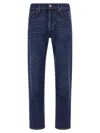 Jacob Cohen Five-pocket Jeans With Belt Loops And Contrast Stitching In Blue