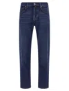 Jacob Cohen Five-pocket Jeans With Belt Loops And Contrast Stitching In Blue
