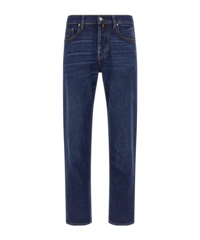 JACOB COHEN JUDE CONTRAST-STITCH FIVE-POCKET JEANS