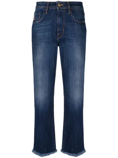 Jacob Cohen Kate Cropped Straight-leg Jeans In Blue