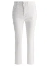 Jacob Cohen White Mid Waist Tapered Birgitte Pants