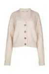 Jacob Cohen Short V-neck Knit With Patterned Ribbed Cuffs And Hem In Green