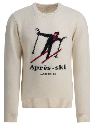 Jacob Cohen Long-sleeved Crewneck Jumper In Neutral