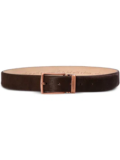 Jacob Cohen Leather Buckle Belt In Brown