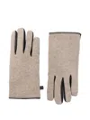 Jacob Cohen Leather Paneled Gloves In Gray