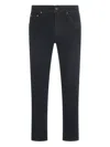 Jacob Cohen Straight Leg Five-pocket Trousers Rivet Accents In Blue