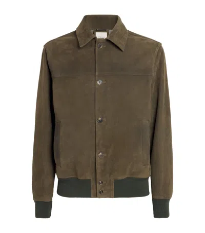 Jacob Cohen Leather Trucker Jacket In Brown